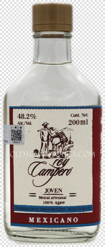 Rey Campero Mexicano Joven Mezcal 200ml   Glass Bottle  HD Png DownloadTransparent PNG