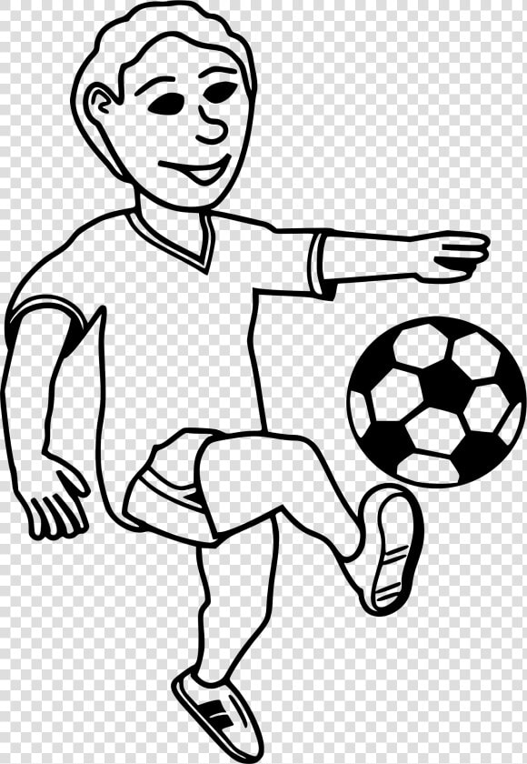 Soccerball Drawing Outline   Playing Black And White Clipart  HD Png DownloadTransparent PNG