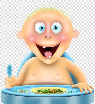 Baby Boy Cartoon   Cartoon Baby Feeding  HD Png DownloadTransparent PNG