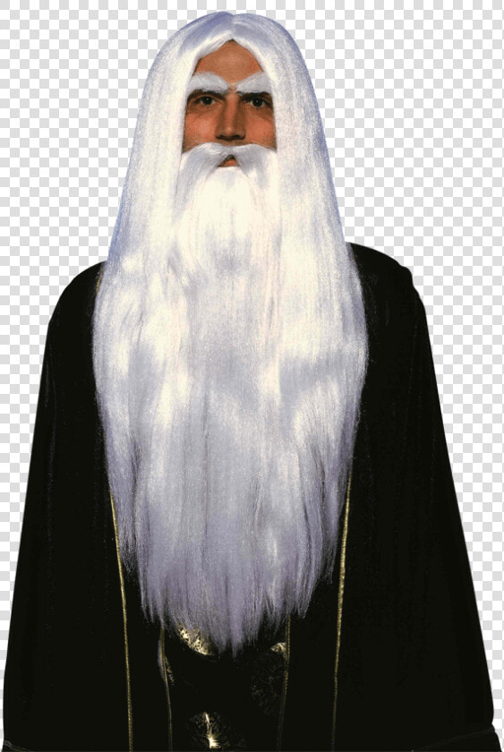 Merlin S Wizard Wig And Beard Set   Warlock Beard  HD Png DownloadTransparent PNG