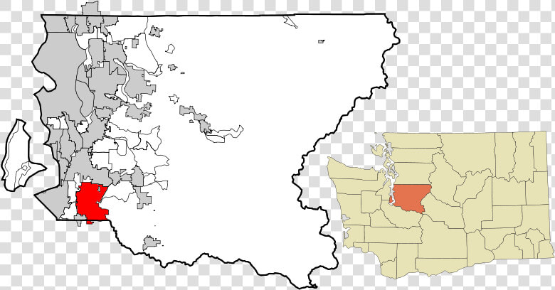 King County Washington Incorporated And Unincorporated   Lake Sammamish On A Map Washington  HD Png DownloadTransparent PNG