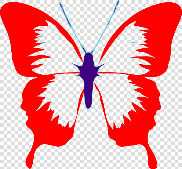 Butterfly Cliparts Red   Black And White Butterfly Outline  HD Png DownloadTransparent PNG