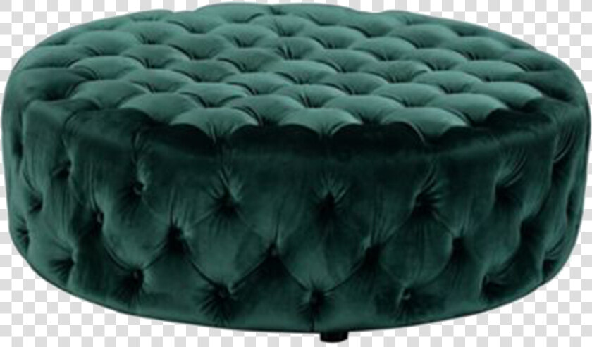 Green Velvet Tufted Ottoman  HD Png DownloadTransparent PNG