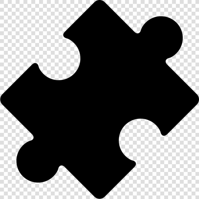 Black Rotated Puzzle Piece   Jigsaw Icon  HD Png DownloadTransparent PNG