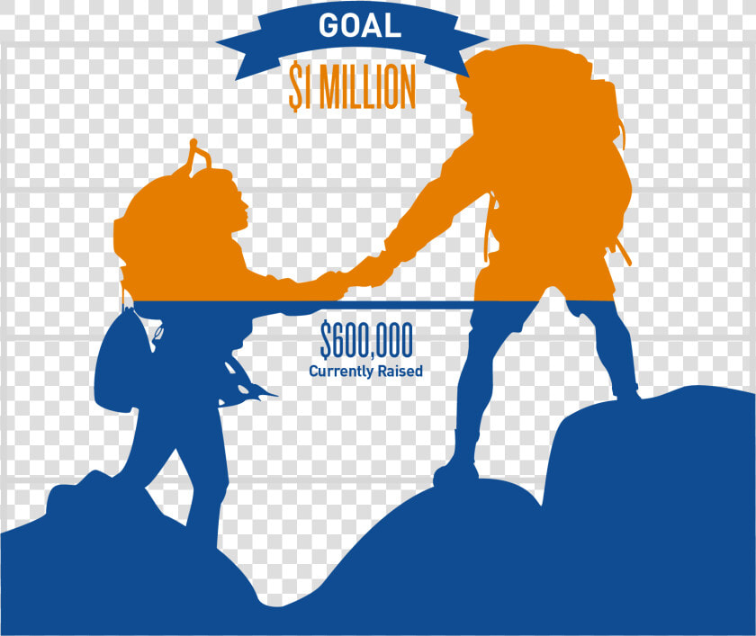 We Are On Our Way To Our Goal And Have Raised Over   Mountain Hiking Vector Png  Transparent PngTransparent PNG