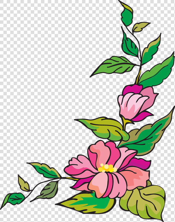 Flower Corner Clipart   Front Page Design Flower  HD Png DownloadTransparent PNG