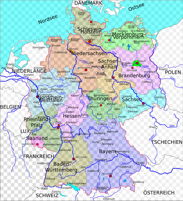 Political Map Of Germany 2 Clip Arts   Karlsruhe And Frankreich Germany  HD Png DownloadTransparent PNG