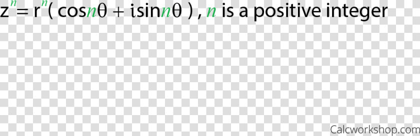 Finding Powers Of Complex Numbers In Polar Form   De Moivre  39 s Theorem Roots  HD Png DownloadTransparent PNG