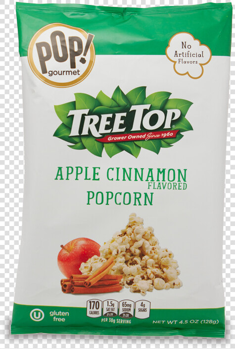 Pop Gourmet Tree Top Apple Cinnamon Flavored Popcorn   Tree Top Popcorn  HD Png DownloadTransparent PNG