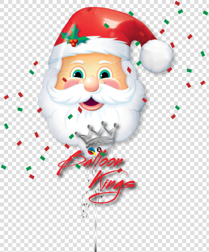 Transparent Santa Head Png   Santa Balloon Qualatex  Png DownloadTransparent PNG