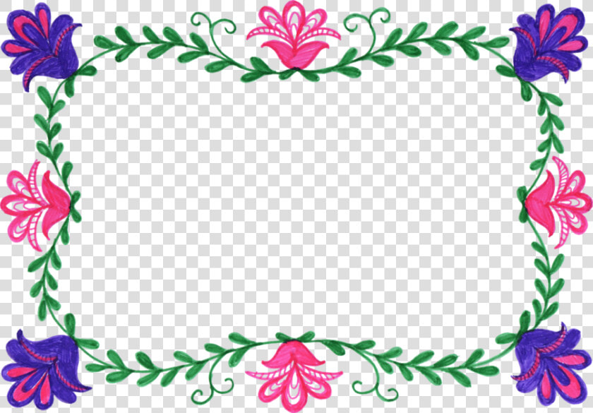 Frame Clipart Flower   Transparent Background Rectangle Floral Frame  HD Png DownloadTransparent PNG