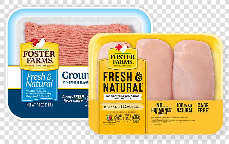 Fresh And Natural Chicken Breast And Ground Turkey   Foster Farms Chicken Thighs  HD Png DownloadTransparent PNG