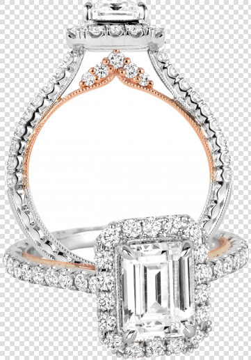 Rose Gold Ring With White Gold Accents  HD Png DownloadTransparent PNG