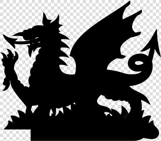 Rouge Dragon Silhouette Png   Welsh Flag Dragon Png  Transparent PngTransparent PNG