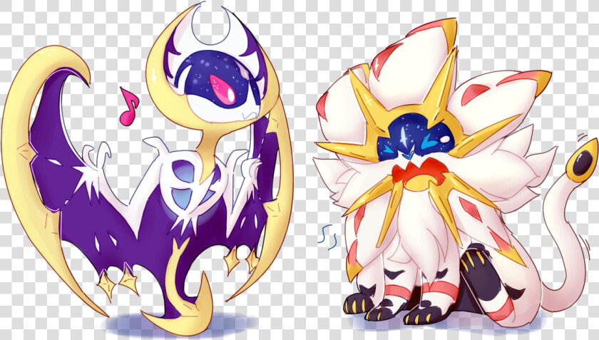 Pokemon Lunala And Solgaleo   Png Download   Pokemon Solgaleo X Lunala  Transparent PngTransparent PNG