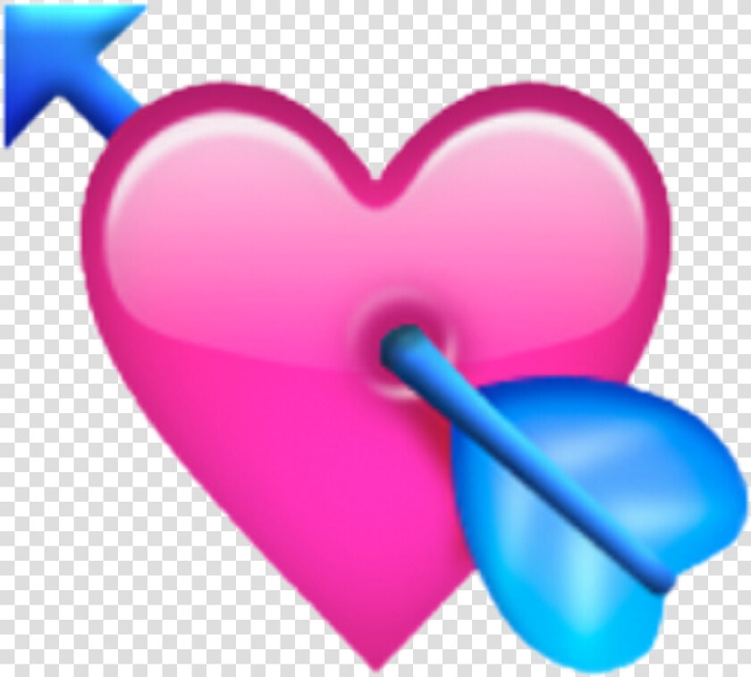  freetoedit  heart  heartemoji  pinkheart   Bow And Arrow Heart Emoji  HD Png DownloadTransparent PNG