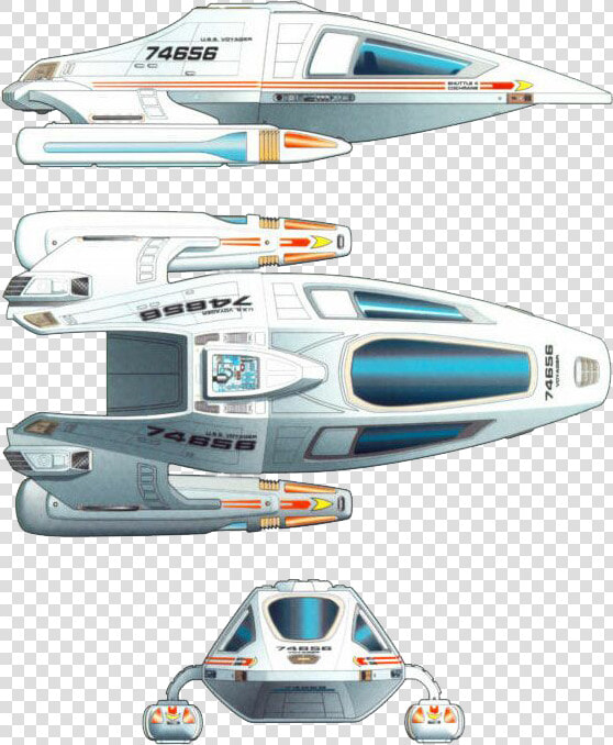 Star Trek Voyager Model Shuttle  HD Png DownloadTransparent PNG