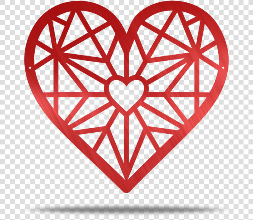 Geometric Heart Metal Wall Decor   Geometric Heart Transparent  HD Png DownloadTransparent PNG