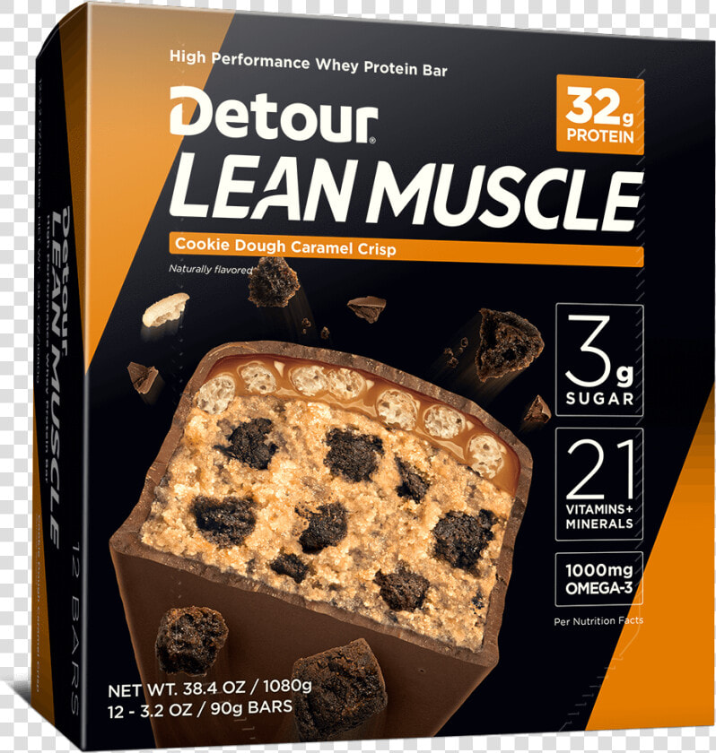 Detour Lean Muscle Cookie Dough Caramel Crisp 90gm  HD Png DownloadTransparent PNG