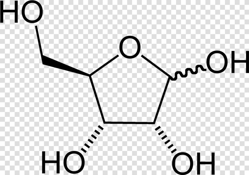 Ribofuranose 2d Skeletal   Chemical Structure Of Lemon Juice  HD Png DownloadTransparent PNG