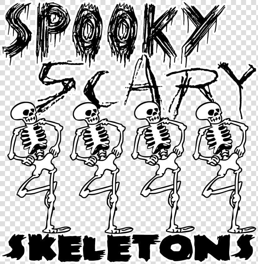 Transparent Spooky Scary Skeletons Png   Spooky Scary Skeletons Drawing  Png DownloadTransparent PNG