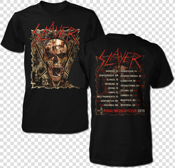 Skull Collage 2019 Tour Tee   Slayer Tour T Shirt  HD Png DownloadTransparent PNG