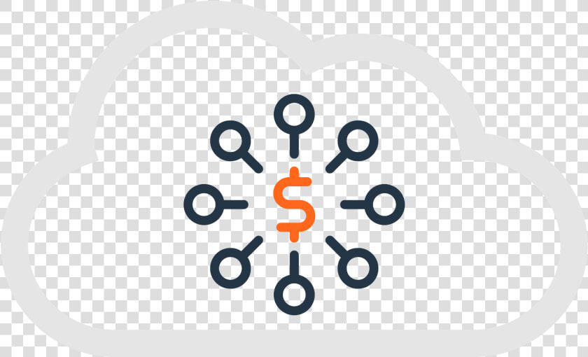 Solutions Cloud Cost   Network Nodes Icon  HD Png DownloadTransparent PNG