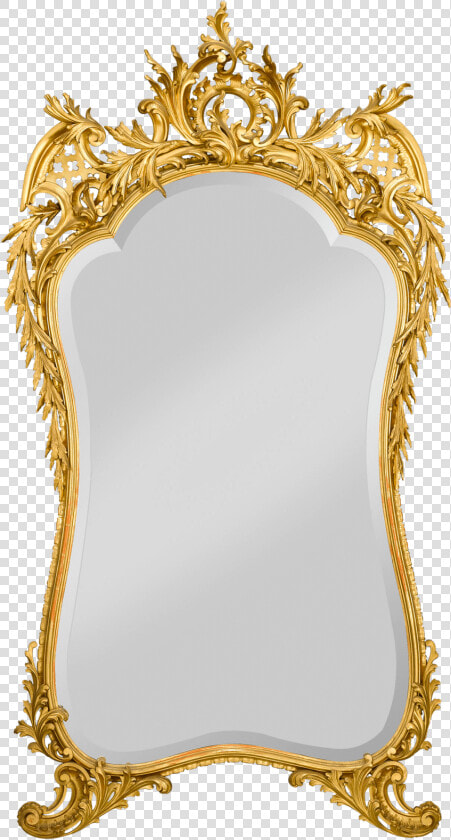 Louis Xv style Gold Leaf Mirror   Golden Mirror Frame Png  Transparent PngTransparent PNG