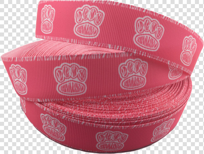 Ribbons  tag  Pink Paw Print Grosgrain Ribbons 1″ Solid   Headband  HD Png DownloadTransparent PNG