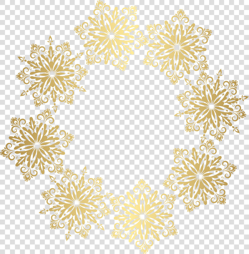 Snowflake Border Png Gold Snowflakes Transparent Image  Png DownloadTransparent PNG