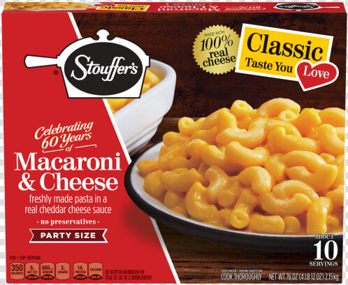 Nestle Stouffers Party Size Macaroni And Cheese  76   Family Size Stouffers Macaroni And Cheese  HD Png DownloadTransparent PNG