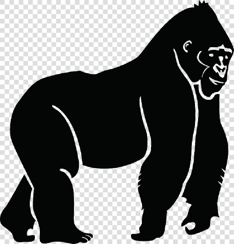 Free Graphic Silhouette Ape   Gorilla Silhouette  HD Png DownloadTransparent PNG