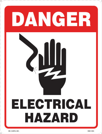 Electricity Hazard Label High Warning Safety Voltage   Hand Electric Sign  HD Png DownloadTransparent PNG