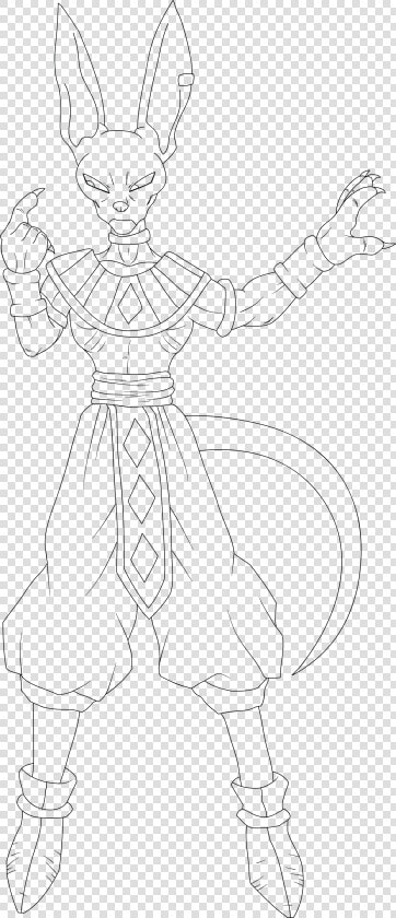 Lord Beerus God Of   Line Art  HD Png DownloadTransparent PNG