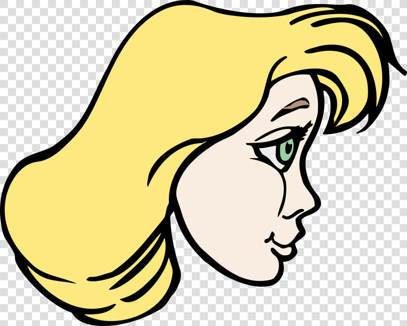 Transparent Girl Face Png   Face Side Profile Cartoon  Png DownloadTransparent PNG