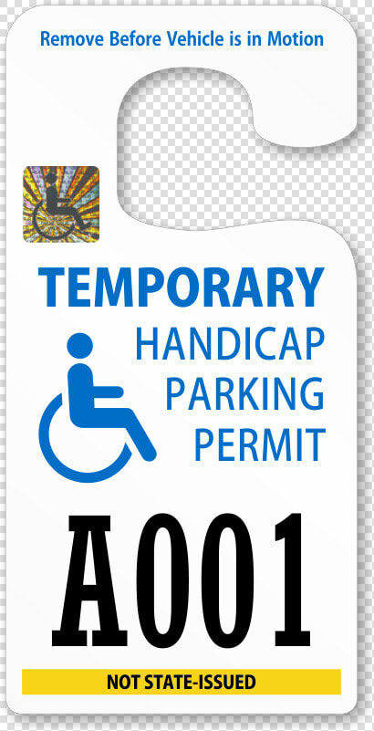 Handicap Parking Permit Rearview Mirror Jumbo Hang   Wheelchair  HD Png DownloadTransparent PNG