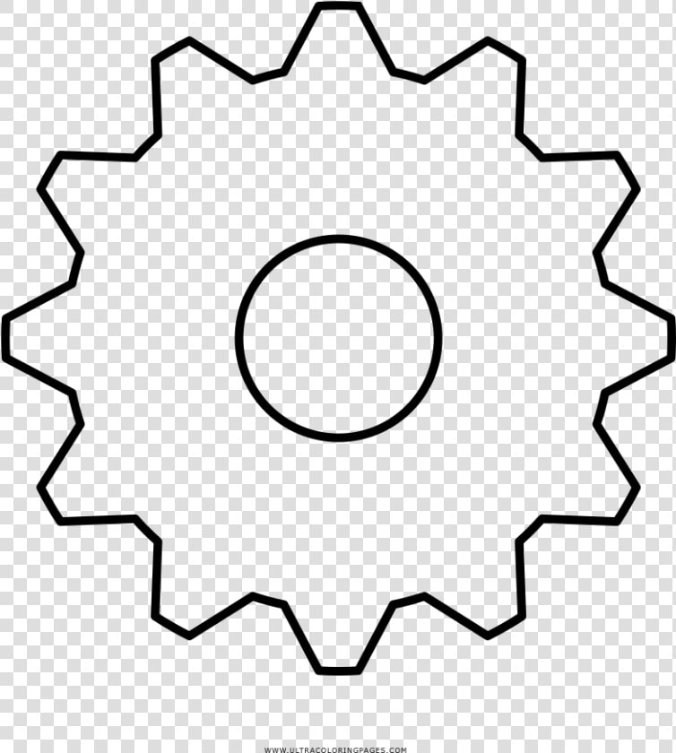 Cogwheel Coloring Page   Rueda Dentada Para Dibujar  HD Png DownloadTransparent PNG