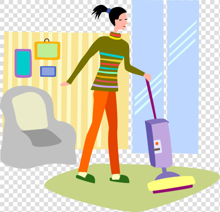 Vacuum Vacuuming Floor Rug   Vacuum The Carpet Clipart  HD Png DownloadTransparent PNG