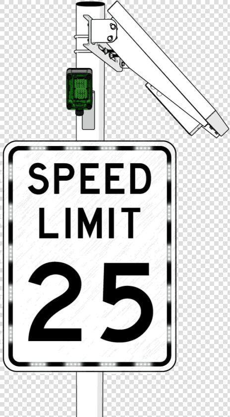 25mph Speed Limit Sign On Post   Speed Limit 15 Sign  HD Png DownloadTransparent PNG