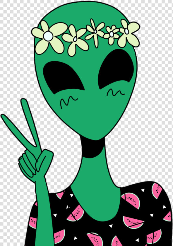  alien  aliens  girl  outline  mysticker  drawing  draw  HD Png DownloadTransparent PNG