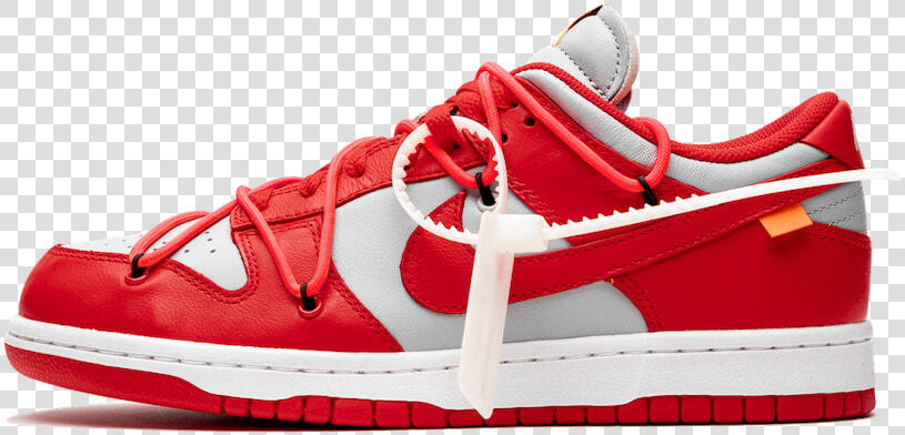 Off White Nike Dunk Low University Red Wolf Grey Ct0856   Off white  HD Png DownloadTransparent PNG