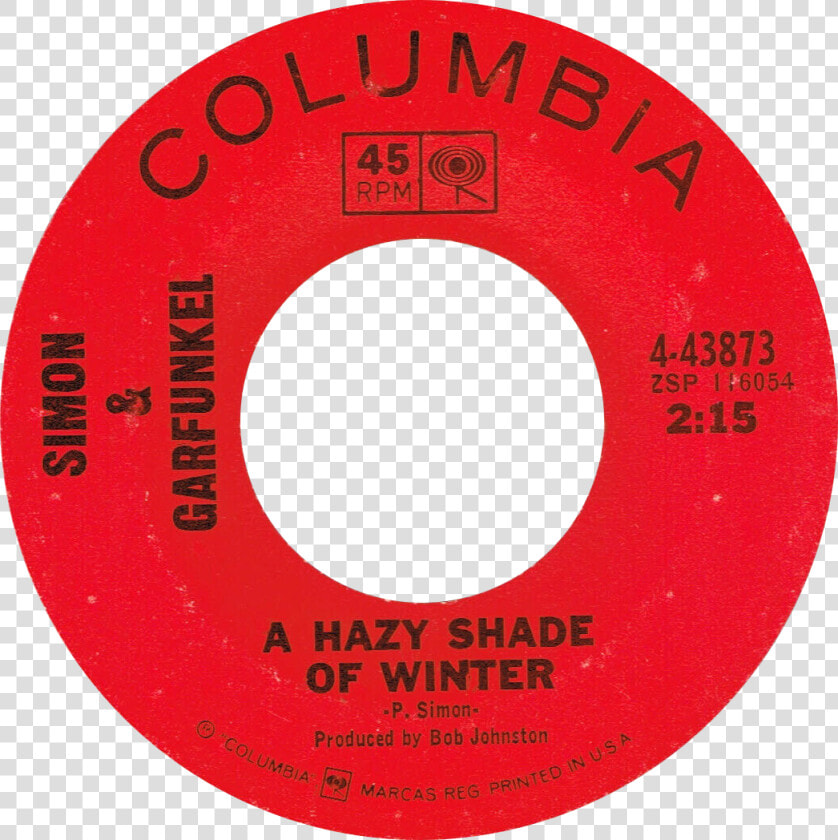 A Hazy Shade Of Winter By Simon  amp  Garfunkel Us Vinyl   Circle  HD Png DownloadTransparent PNG