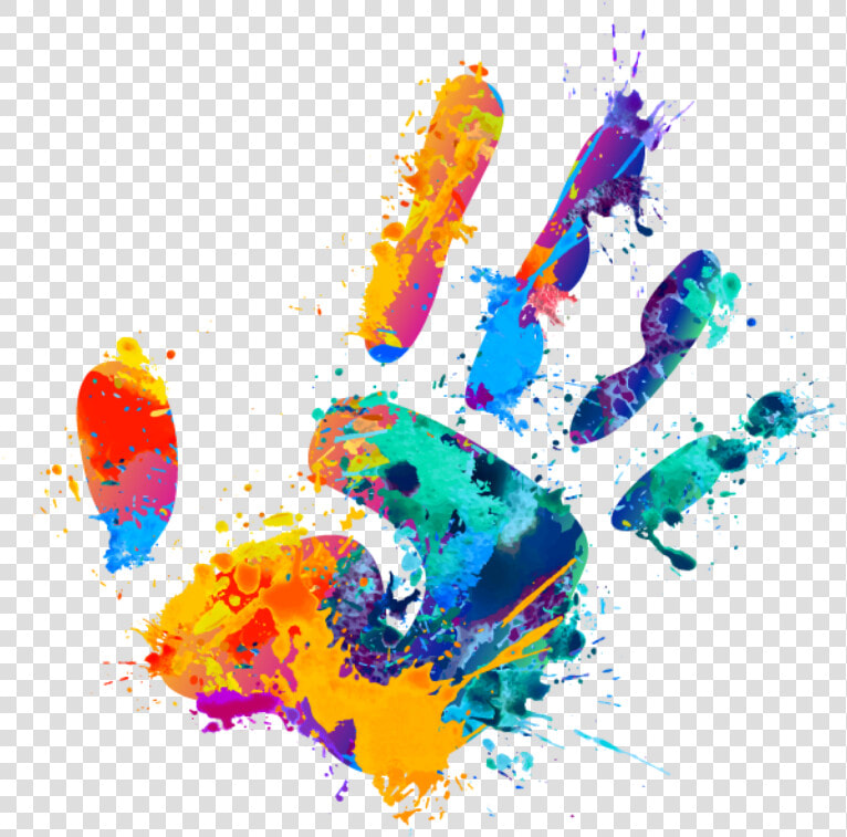  ftestickers  hand  handprint  paint  colorful   Colorful Hand Print Png  Transparent PngTransparent PNG