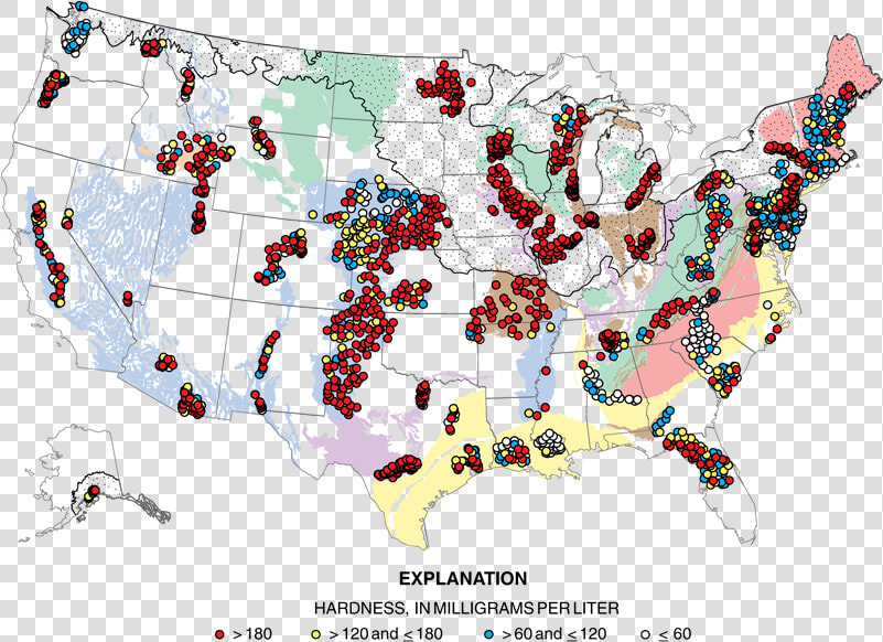 Map Of Quality Of Water From Domestic Wells In The   Mineral Deposits In The United States  HD Png DownloadTransparent PNG