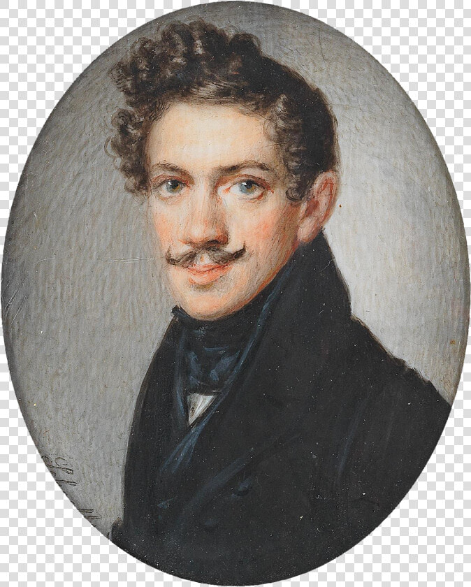 Schoeller Young Man With A Moustache And Dark Curls   Gentleman  HD Png DownloadTransparent PNG