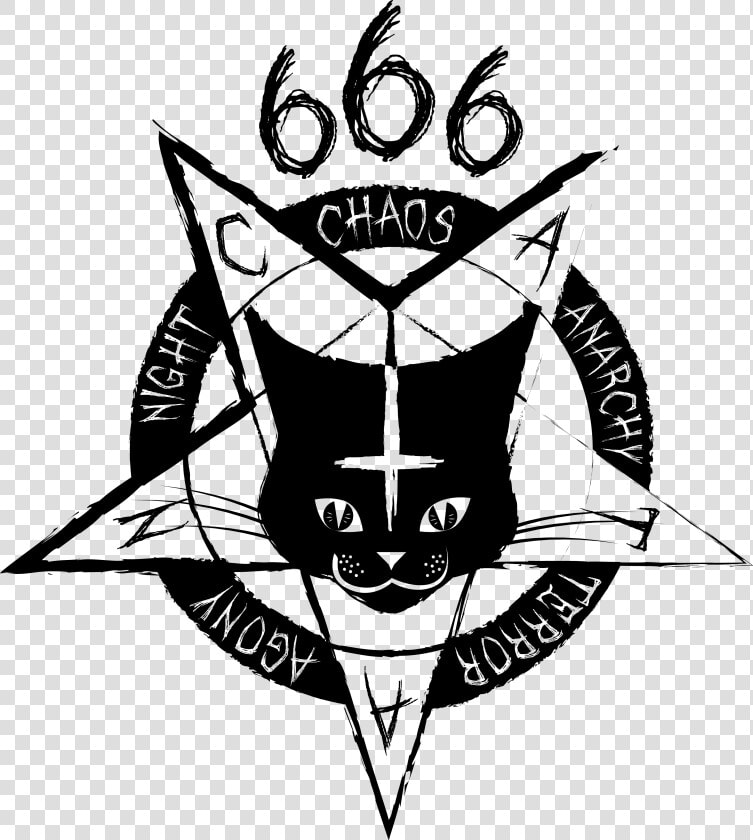 Clip Art Satanic Iphone Wallpaper   Satanic Cat Drawing  HD Png DownloadTransparent PNG