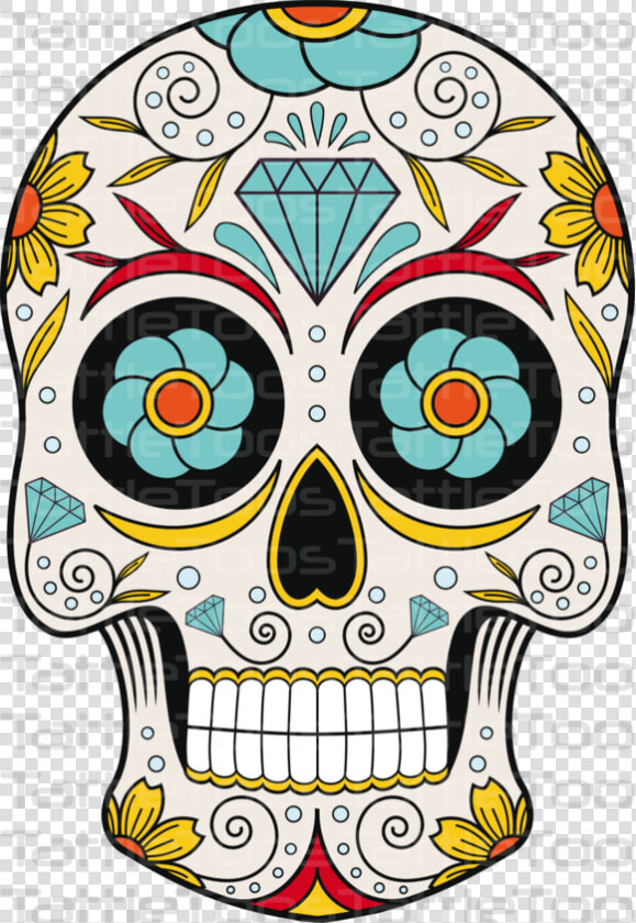 Sugar Skull Oval Ornament Clipart   Png Download   Sugar Skull Clipart  Transparent PngTransparent PNG