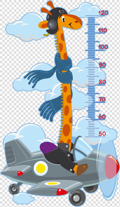 Sticker Toise Girafe Pilote D Avion Ambiance Sticker   Plane Giraffe  HD Png DownloadTransparent PNG