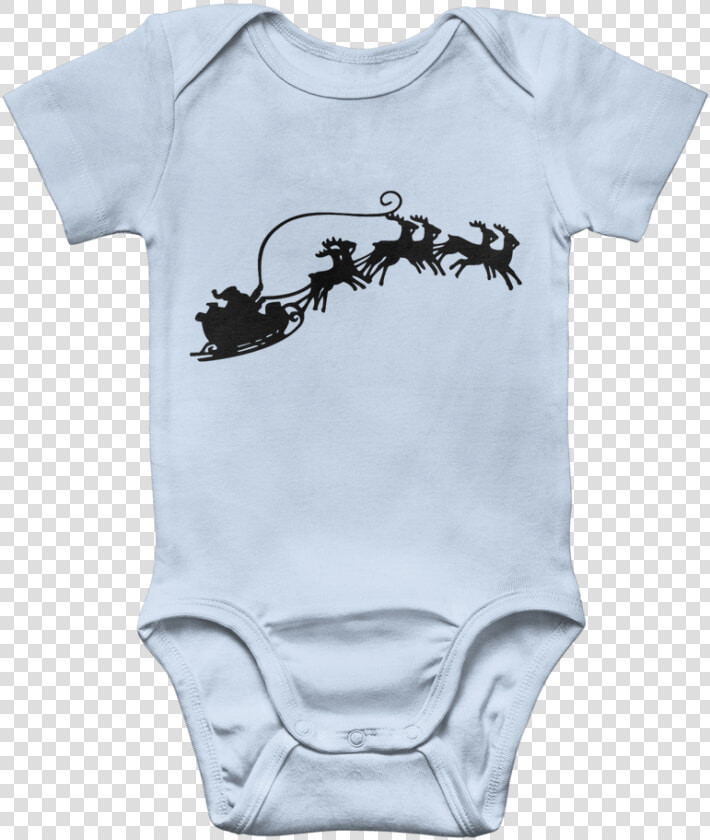 Santa Sleigh ﻿classic Baby Onesie Bodysuit   Santa Sleigh Png Transparent  Png DownloadTransparent PNG