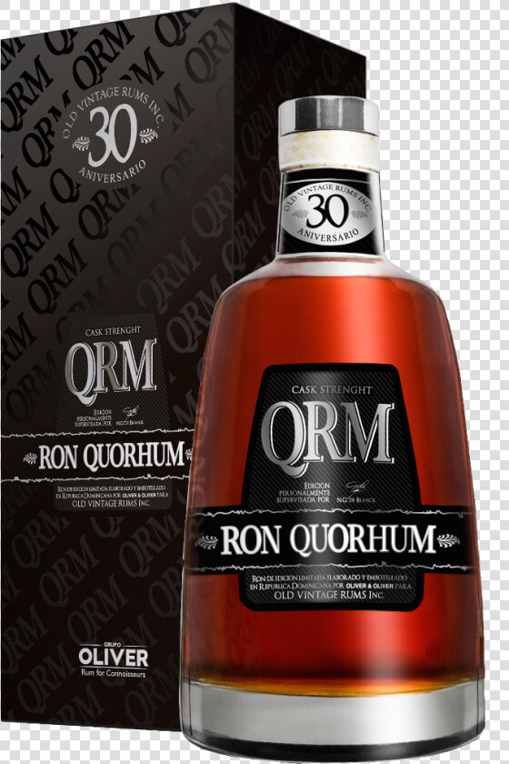 Qrm Black Cask Box Bottle   Oliver  amp  Oliver Ron Quorhum 23 Dark Rum  HD Png DownloadTransparent PNG